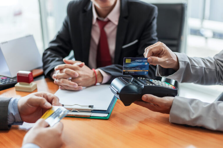 Businessman credit card